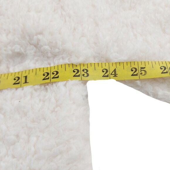 Anthropologie Saturday Sunday Sherpa Jacket Womens Small Cream 1/2 Zip High Neck - Picture 14 of 15